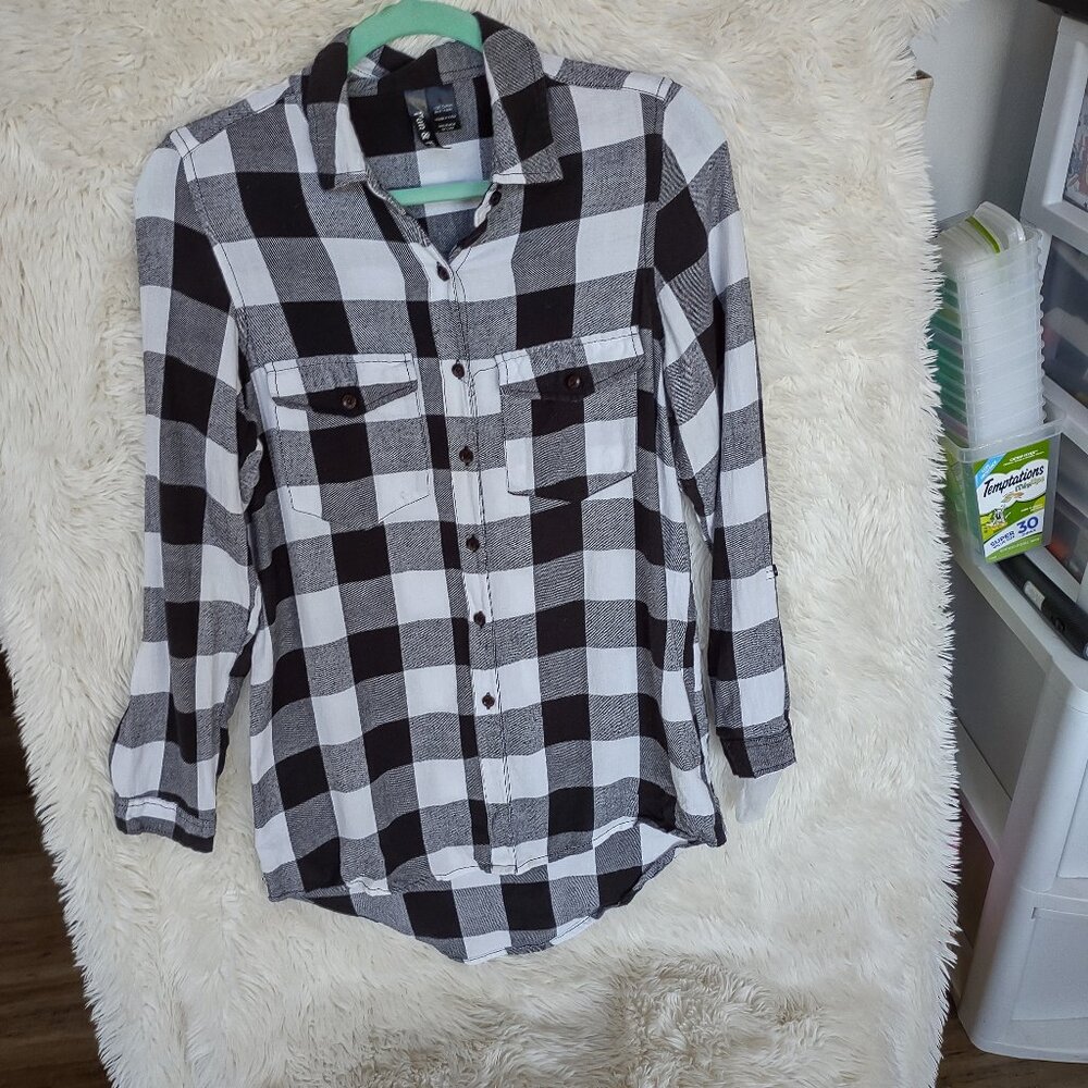 Fun And Flirt flannel black/white LoU.6